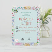 Invitation de mariage simple florale aquarelle fle (Debout devant)