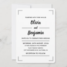 Invitation de mariage simple manuscrite