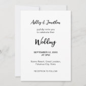 Invitation de mariage simple moderne avec QR Code (Devant)