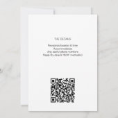 Invitation de mariage simple moderne avec QR Code (Dos)