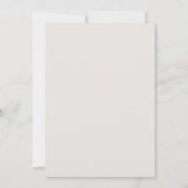 Invitation de mariage simple moderne beige avec dé (Dos)