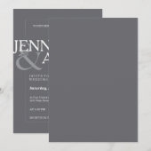 Invitation de mariage simple moderne minimaliste g (Devant / Derrière)