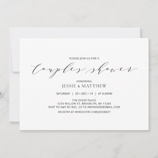 Invitation de mariage simple noir et blanc pour co