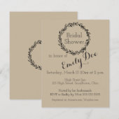 Invitation de mariage simple personnalisable pour (Devant / Derrière)