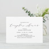 Invitation de mariage simple pour couples en noir  (Debout devant)