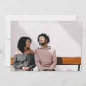 Invitation de mariage simple pour couples en noir  (Dos)