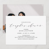 Invitation de mariage simple pour couples en noir  (Devant / Derrière)