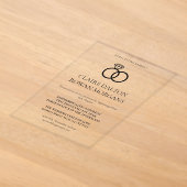 Invitation de mariage Simple Rings (Poser)