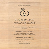 Invitation de mariage Simple Rings (Recto)