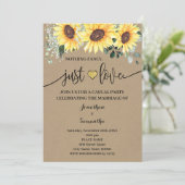 Invitation de mariage simple Tournesol Rien de fan (Debout devant)