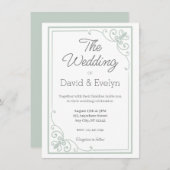 Invitation De Mariage Simplement Élégante (Devant / Derrière)