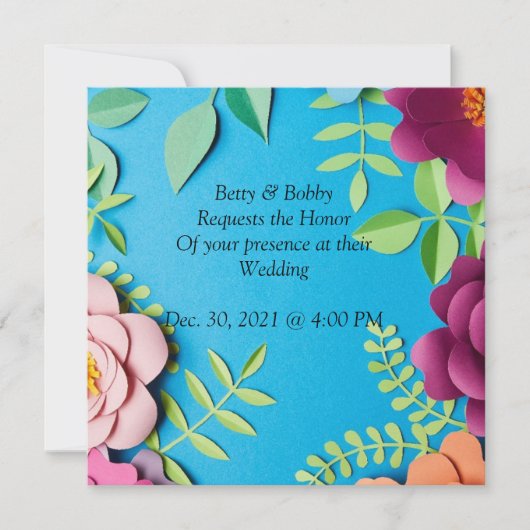 Invitation De Mariage Simplement Élégante (Devant)