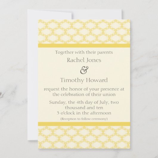 Invitation De Mariage Simplement Glamourous, Saffr (Devant)
