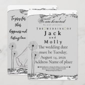 Invitation de mariage Simplicité qui parle de luxe (Devant / Derrière)