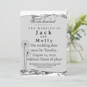 Invitation de mariage Simplicité qui parle de luxe (Debout devant)