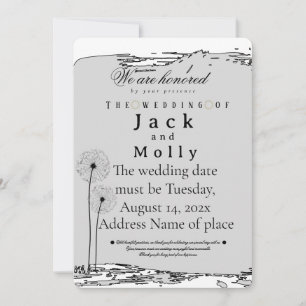 Invitation de mariage Simplicité qui parle de luxe