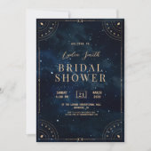 Invitation de mariage sous les étoiles, thème nuit (Devant)