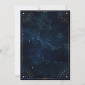Invitation de mariage sous les étoiles, thème nuit (Dos)