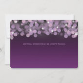 Invitation de mariage sous les lumières violettes  (Dos)