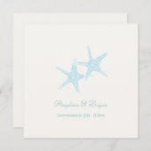 Invitation de mariage Starfish Beach (Devant / Derrière)