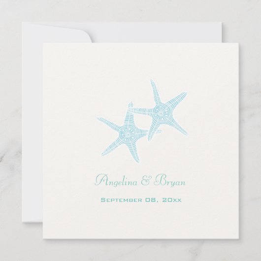 Invitation de mariage Starfish Beach (Devant)