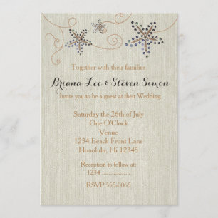 Invitation de mariage Starfish Elegance Linge de p