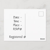 Invitation de mariage style Flapper noir et blanc (Dos)