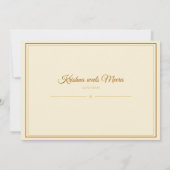Invitation de mariage sud-indienne (Dos)