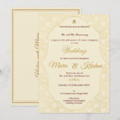 Invitation de mariage sud-indienne (Devant / Derrière)