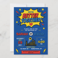 Invitation de mariage Super-héros Bande dessinée C