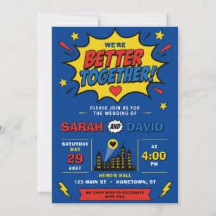 Invitation de mariage Super-héros Bande dessinée C