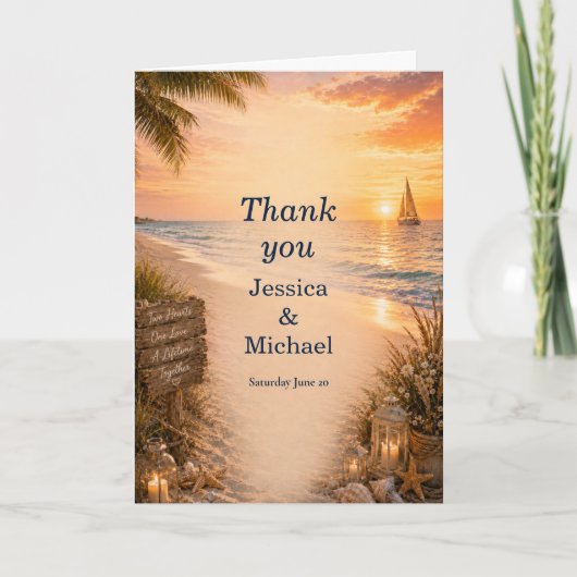 Invitation de mariage sur la plage (Devant)