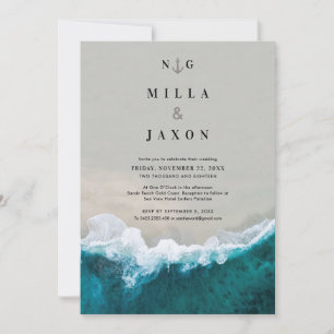 Invitation de mariage sur la plage