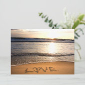 Invitation de mariage sur la plage (Debout devant)