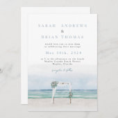 Invitation de mariage sur la plage (Devant / Derrière)