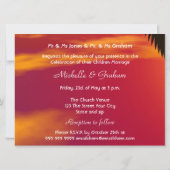 Invitation de mariage sur la plage à Sunrise (Dos)