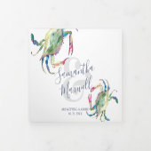 Invitation de mariage sur la plage avec charme côt (Protection)