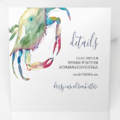 Invitation de mariage sur la plage avec charme côt (Intérieur en premier)