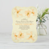 Invitation de mariage sur la plage avec hibiscus (Debout devant)