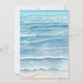 Invitation de mariage sur la plage avec les coeurs