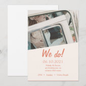 Invitation de mariage sur la plage avec photo (Devant / Derrière)