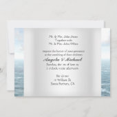 Invitation de mariage sur la plage avec planches d (Dos)