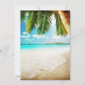 Invitation de mariage sur la plage de l'île tropic (Dos)