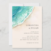 Invitation de mariage sur la plage, Mariage de l'o (Devant)