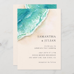 Invitation de mariage sur la plage, Mariage de l'o