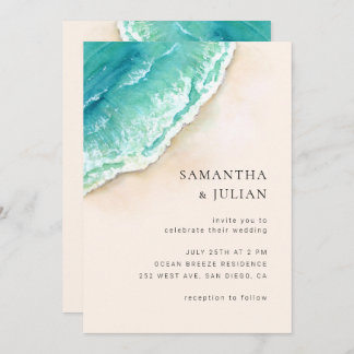 Invitation de mariage sur la plage, Mariage de l'o