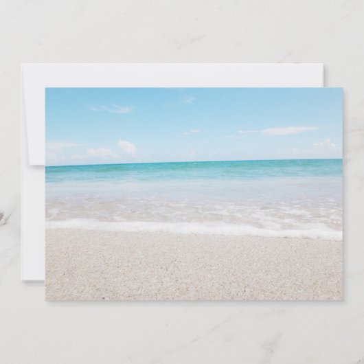 Invitation de mariage sur la plage - Ocean I Art s (Dos)