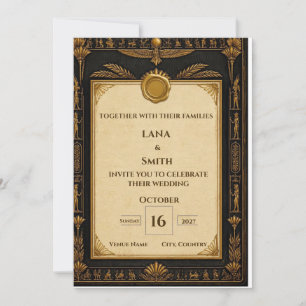Invitation de mariage sur le patrimoine pharaoniqu