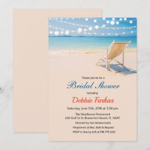 Invitation de mariage sur le thème de la plage
