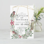 Invitation de mariage sur le thème de Noël (Debout devant)